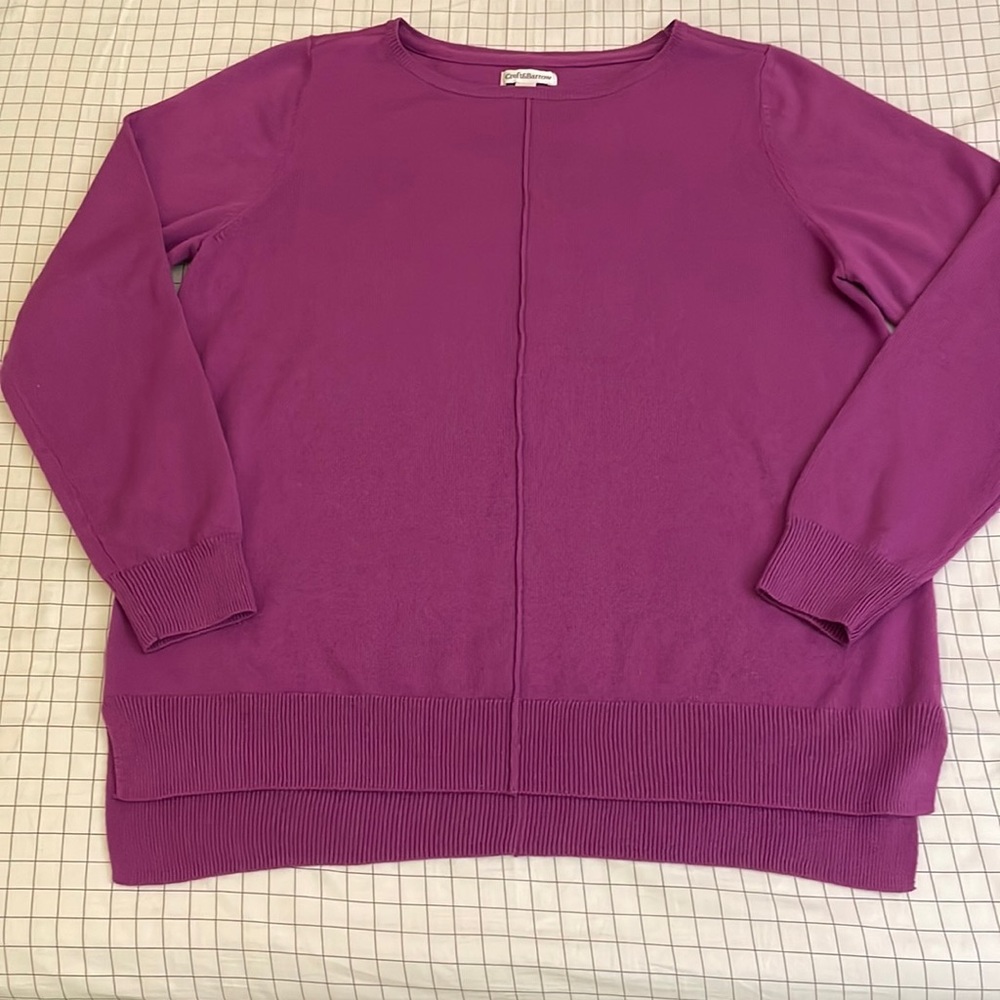 Croft & Barrow lightweight sweater women’s Large purple in excellent condition